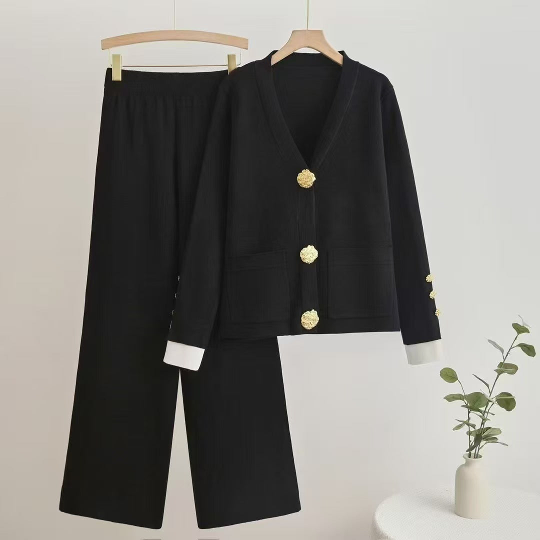 A knitted two-piece set