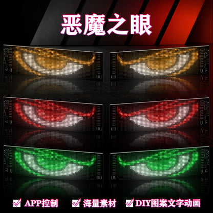 LED car soft screen usb car flexible advertising screen APP bluetooth window glass devil's eye display