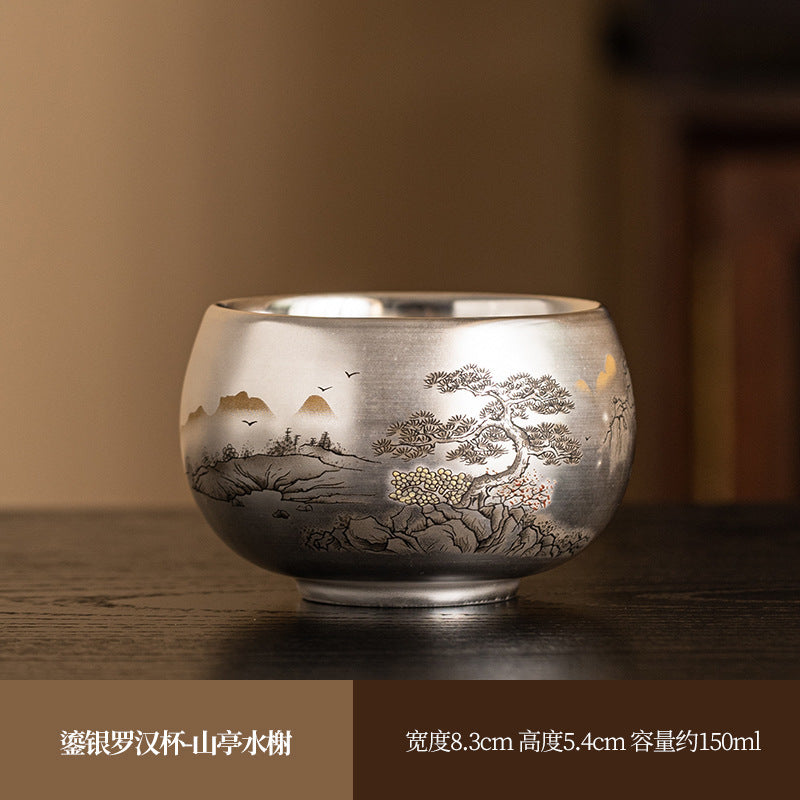 A Silver-plated cup teacup