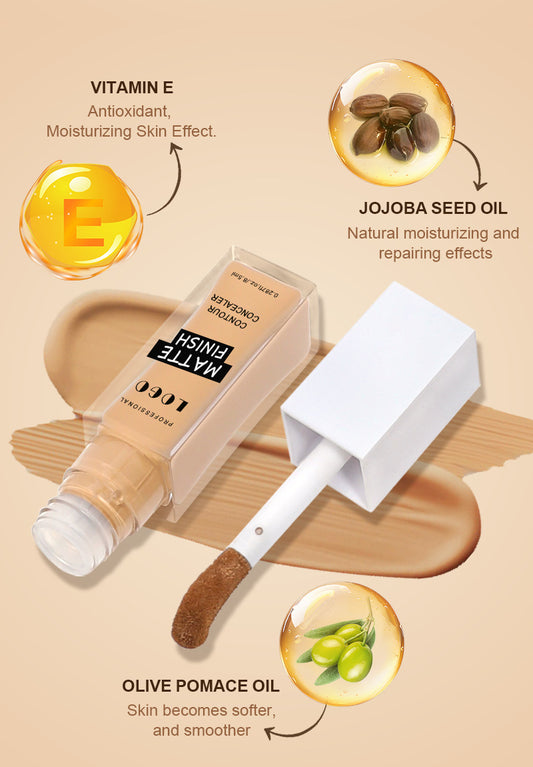 A matte concealer —— Customizable logo MOQ 100 pieces