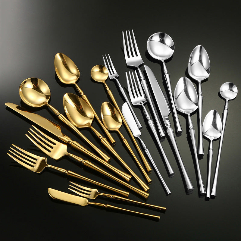 A stainless steel cutlery