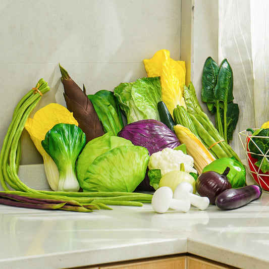 A simulated vegetable early education props studio shooting props window ornaments fake cabbage radish fake vegetables