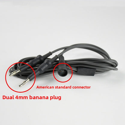 A Reusable bipolar coagulation clamp cable 4mm banana plug connection snake ESU-006C