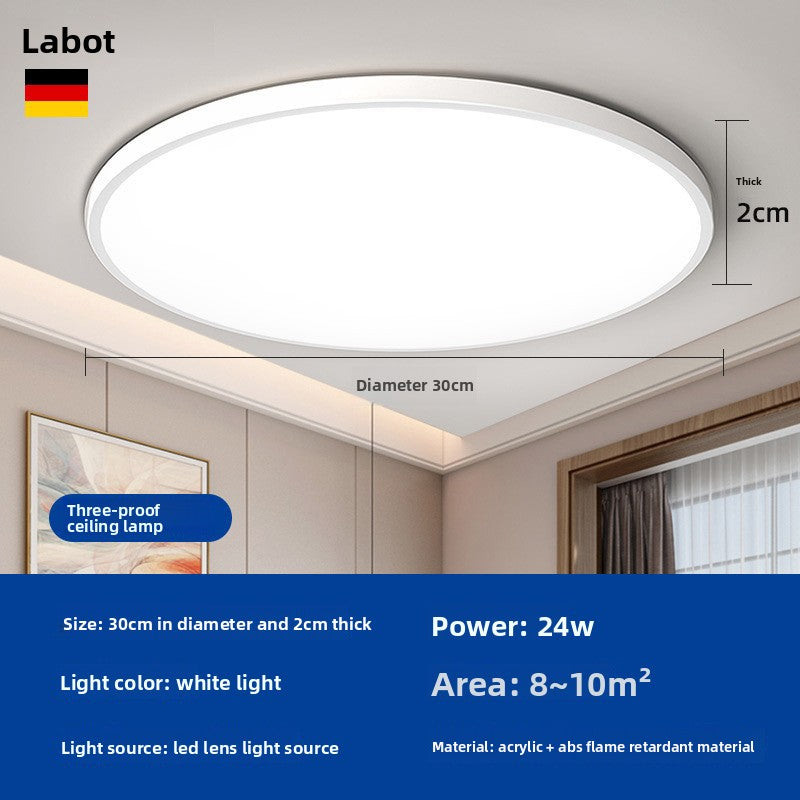 A Ultra-thin round LED lamps wholesale balcony light bedroom light living room light household aisle corridor light three-proof ceiling light