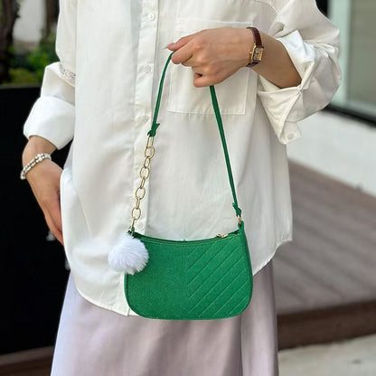 A summer new fresh felt armpit bag indentation fashion single shoulder foreign style small square bag