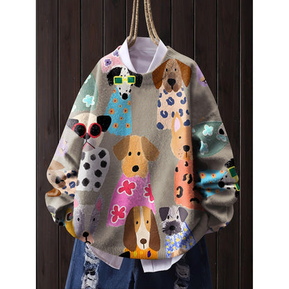 A printed sweater