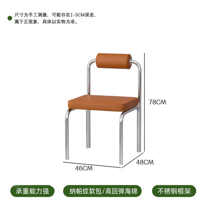 A metal leather seat chair