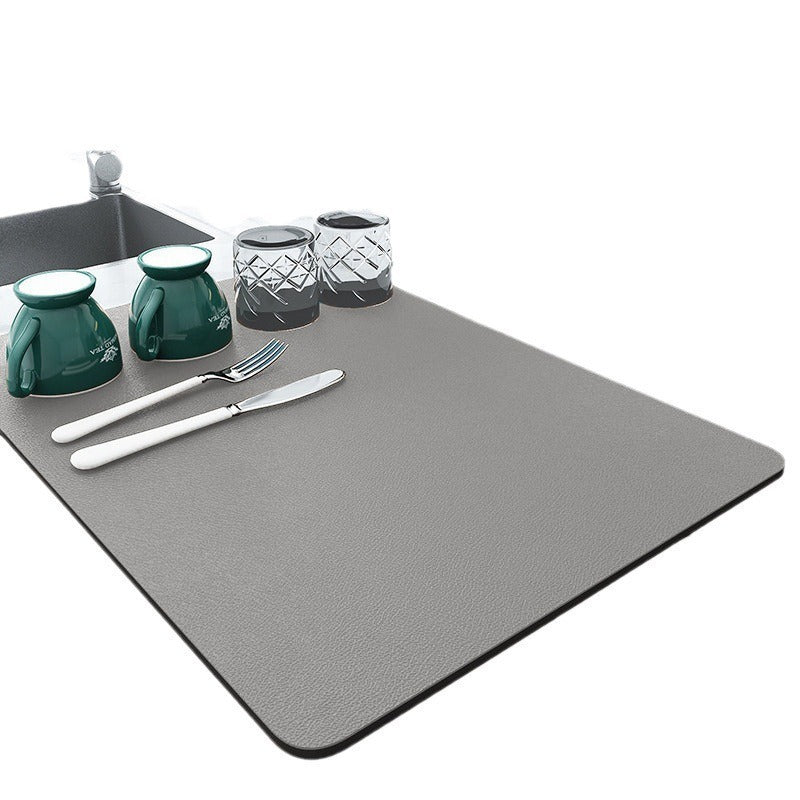 A Solid color kitchen drain pad New diatom mud desktop pool Wear-resistant suction pad Anti-scalding heat insulation pad