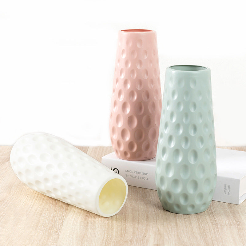 A plastic vase ornament