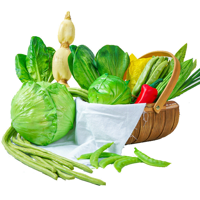 A simulated vegetable early education props studio shooting props window ornaments fake cabbage radish fake vegetables