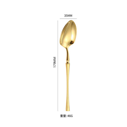 A stainless steel cutlery