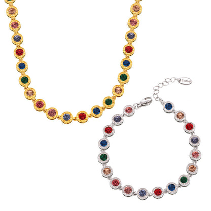 A necklace bracelet jewelry
