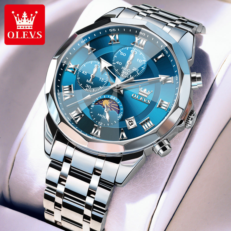 Custom watch design A Solid Steel Belt Butterfly Buckle Watch Watch