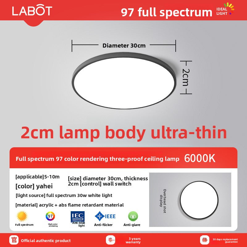 A Ultra-thin round LED lamps wholesale balcony light bedroom light living room light household aisle corridor light three-proof ceiling light