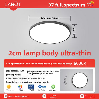 A Ultra-thin round LED lamps wholesale balcony light bedroom light living room light household aisle corridor light three-proof ceiling light
