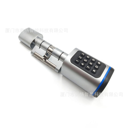 A 70mm smart lock cylinder combination lock fingerprint lock smart lock apartment lock wooden door lock graffiti APP