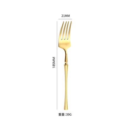 A stainless steel cutlery