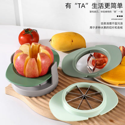 A four-piece set of apple cutting, stainless steel fruit cutter, apple slicer set, household pitted fruit slicing and dividing