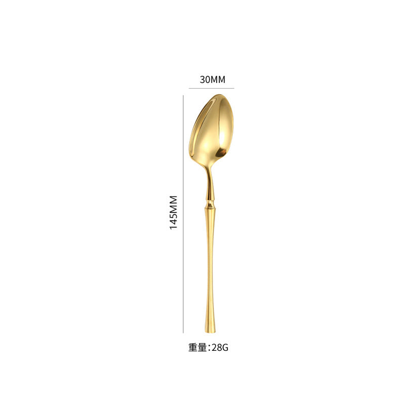 A stainless steel cutlery