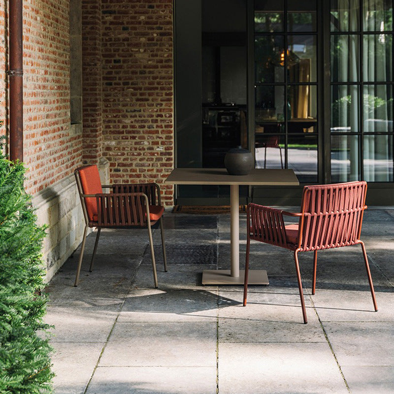 A outdoor rattan chair