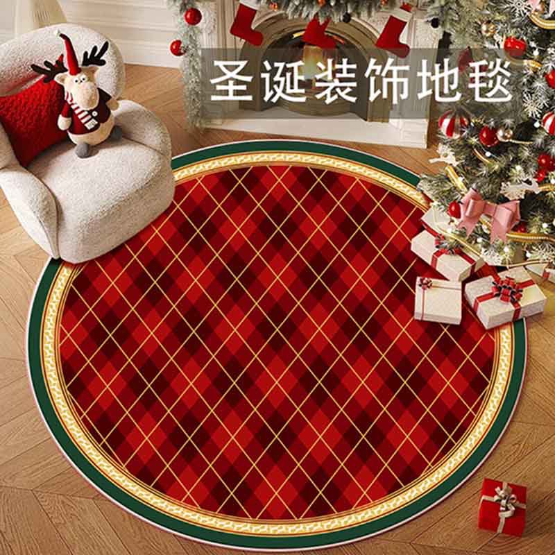 A round carpet floor mat