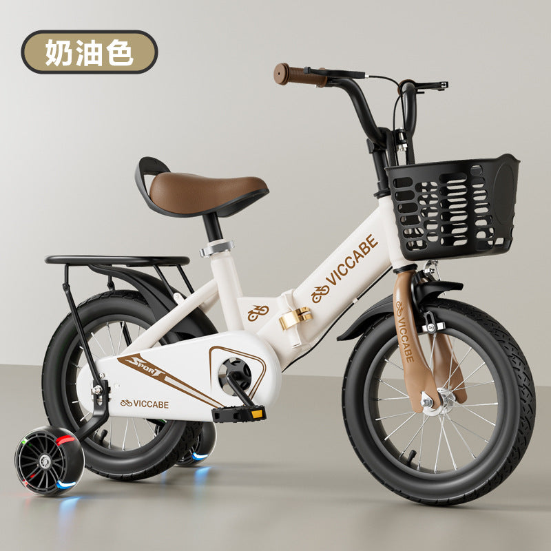 A children's bicycle is foldable