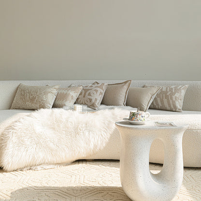 A jacquard throw pillow