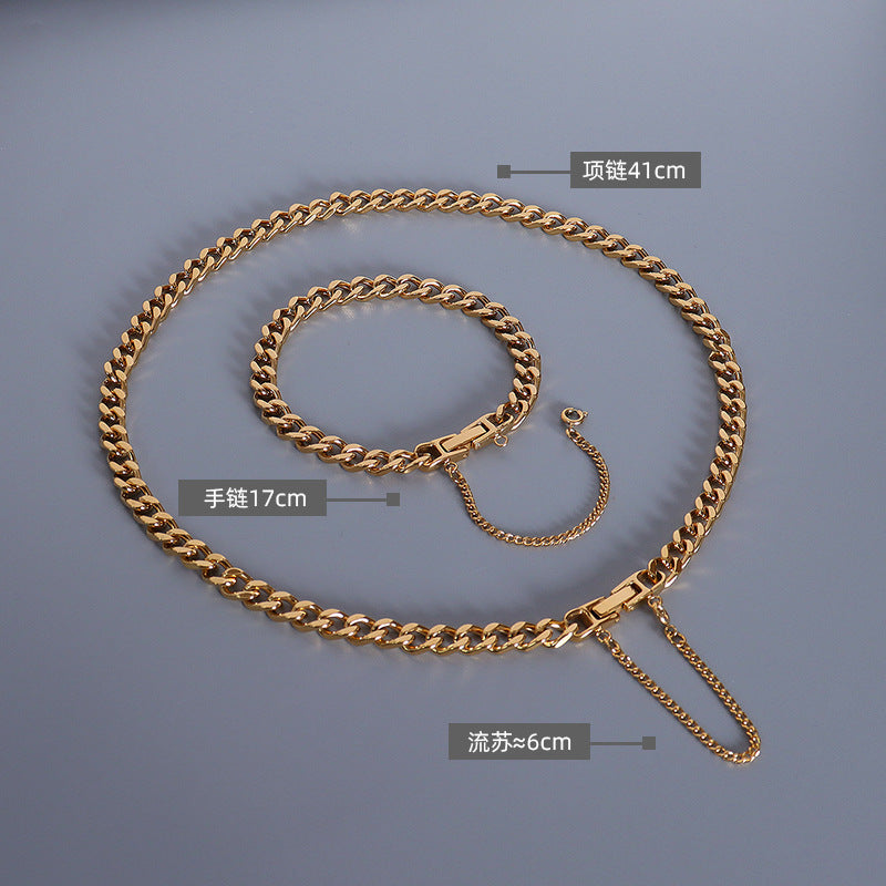 A necklace bracelet jewelry