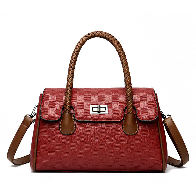A messenger handbag