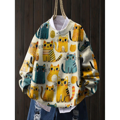 A printed sweater