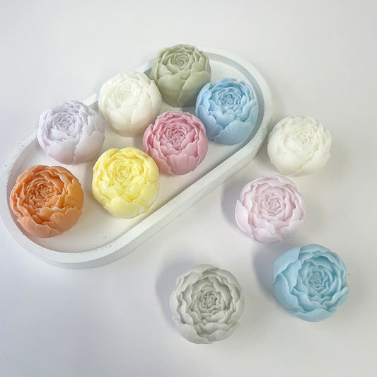 A flower candle silicone mold