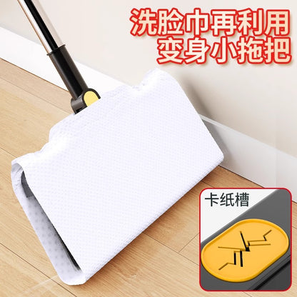 A mop broom three-piece set of one mop wiper water net combination broom home folding wall hanging broom dustpan