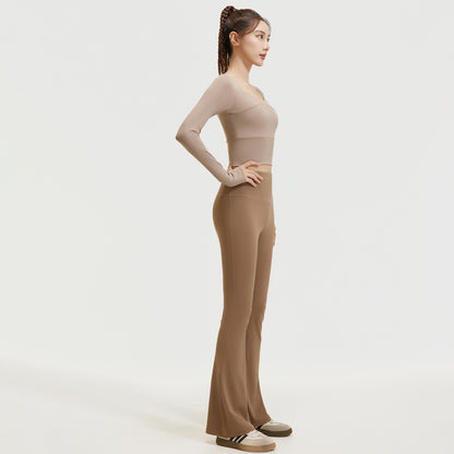 A High elastic, slim and thin yoga suit, nude suit, high waist running sports fitness suit