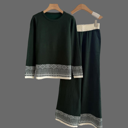 A knitted two-piece set