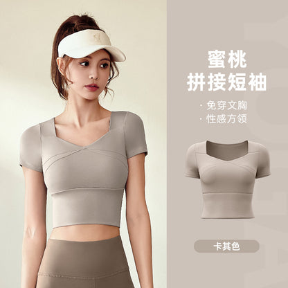 A Yoga suit Naked high elastic yoga suit Slim fit sports thin outdoor fitness suit women