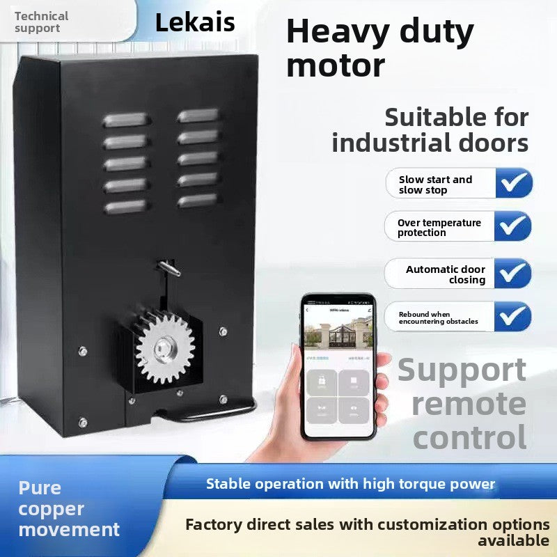 A Heavy-duty high-power electric door linear translation door motor full set of industrial sliding door remote control automatic door opener