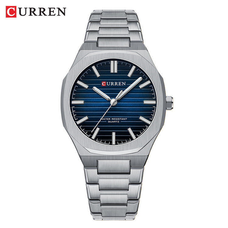 A  8456 men's steel belt business watch quartz simple men's watch cross-border explosion spot wholesale