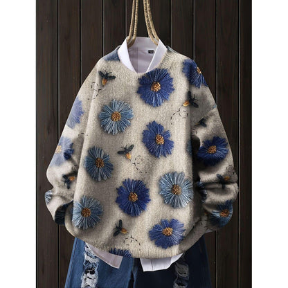 A printed sweater