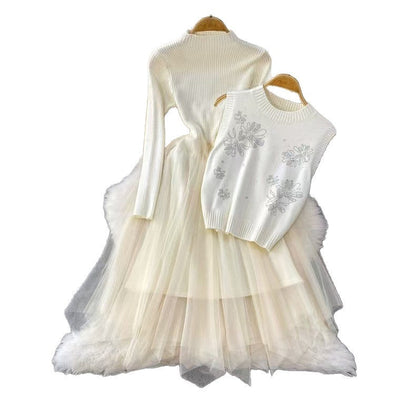 A vest dress two-piece set