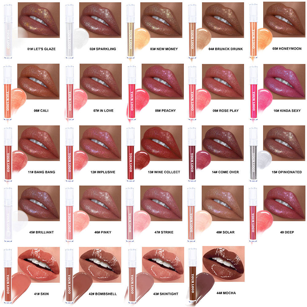 A mirror water gloss lip gloss lip glaze —— Customizable logo MOQ 100 pieces