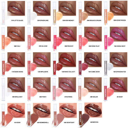 A mirror water gloss lip gloss lip glaze —— Customizable logo MOQ 100 pieces