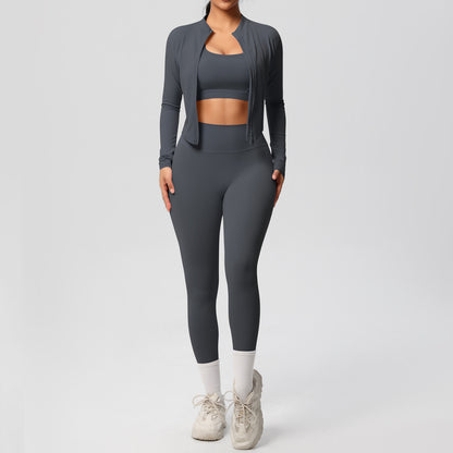 A Tight Yoga Vest Jacket Shockproof Beauty Back Sports Bra Pilates Running Outdoor Yoga Clothing