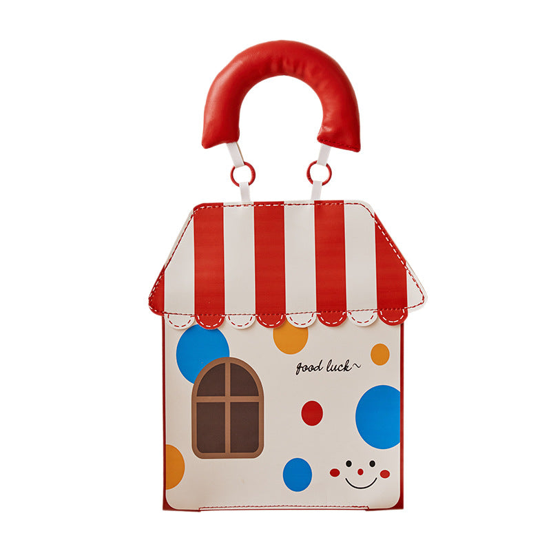 A cartoon wall-mounted tissue bag