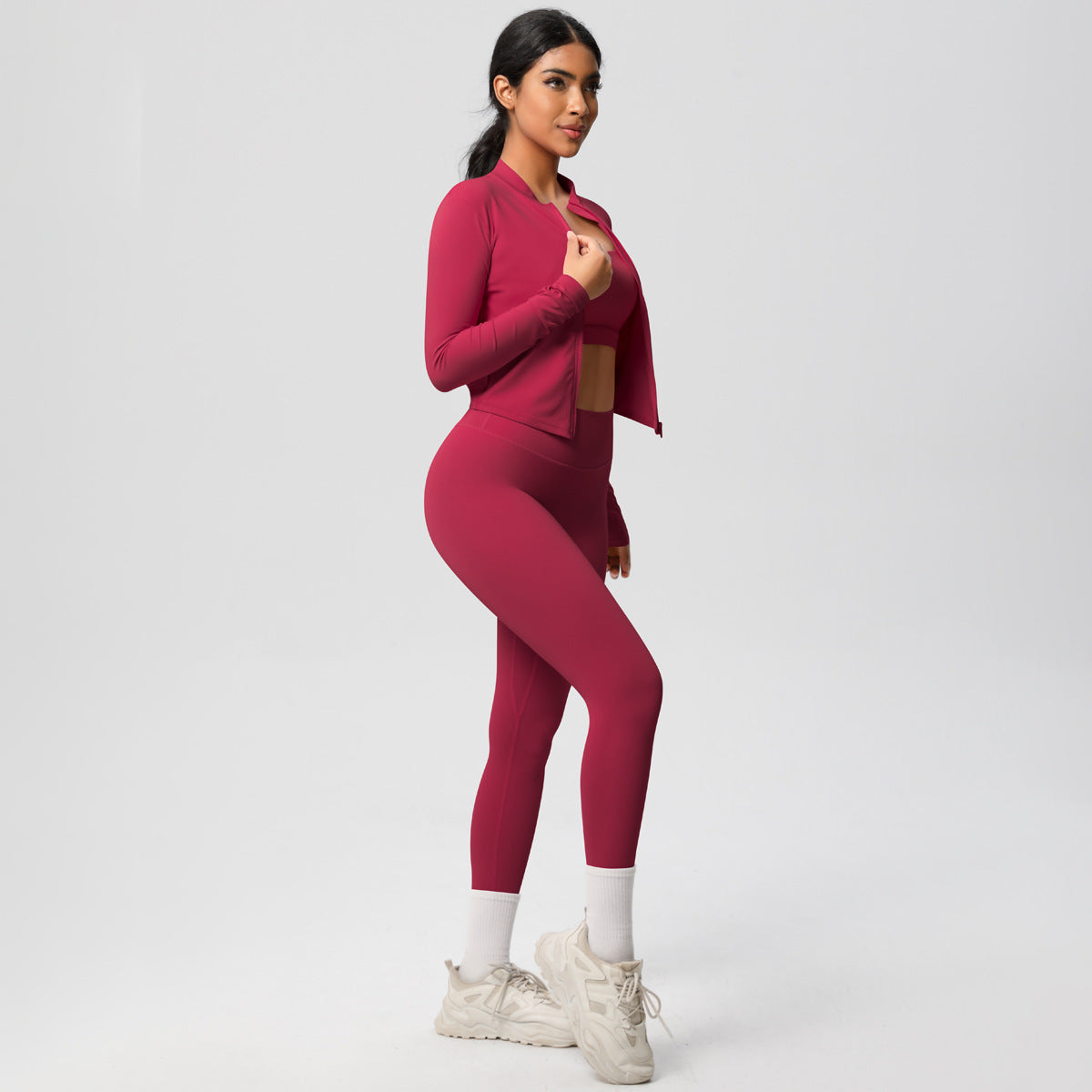 A Tight Yoga Vest Jacket Shockproof Beauty Back Sports Bra Pilates Running Outdoor Yoga Clothing
