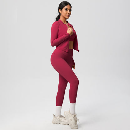 A Tight Yoga Vest Jacket Shockproof Beauty Back Sports Bra Pilates Running Outdoor Yoga Clothing