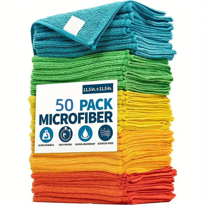 A Absorbent microfiber rag Kitchen dishcloth Home cleaning scouring cloth Car cleaning rag