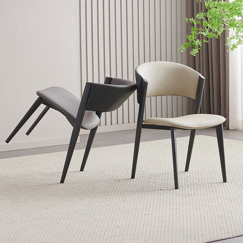 A leather metal seat