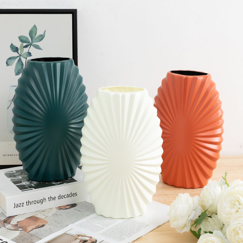 A plastic vase ornament