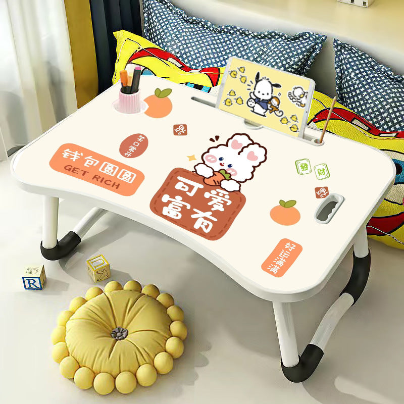 A: Removable bed table dormitory folding desk free computer desk office furniture