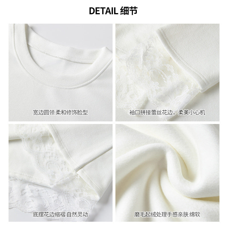 A lace long sleeve top